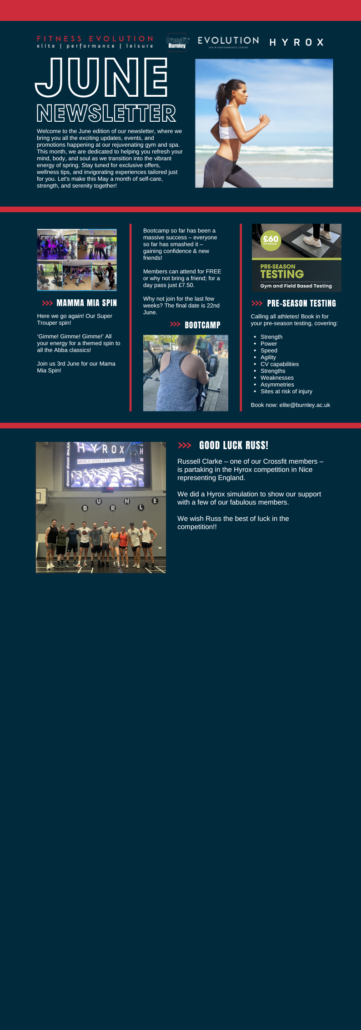 June Newsletter - Fitness Evolution Burnley